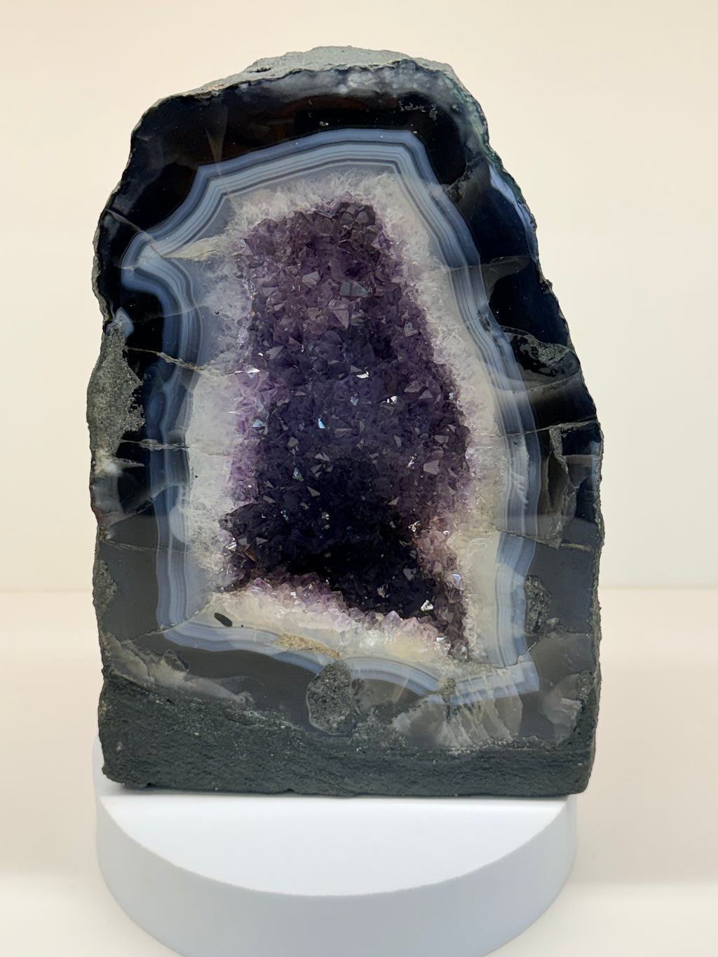 Amethyst Cathedral with Agate Banding — 13.5 lb One-of-a-Kind