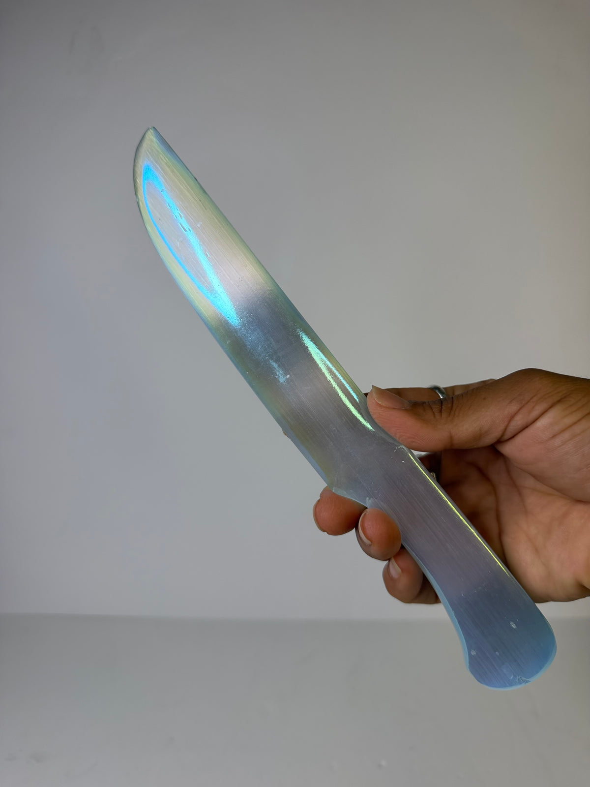 Blue Aura Selenite Ritual Knife — The Cord Cutter