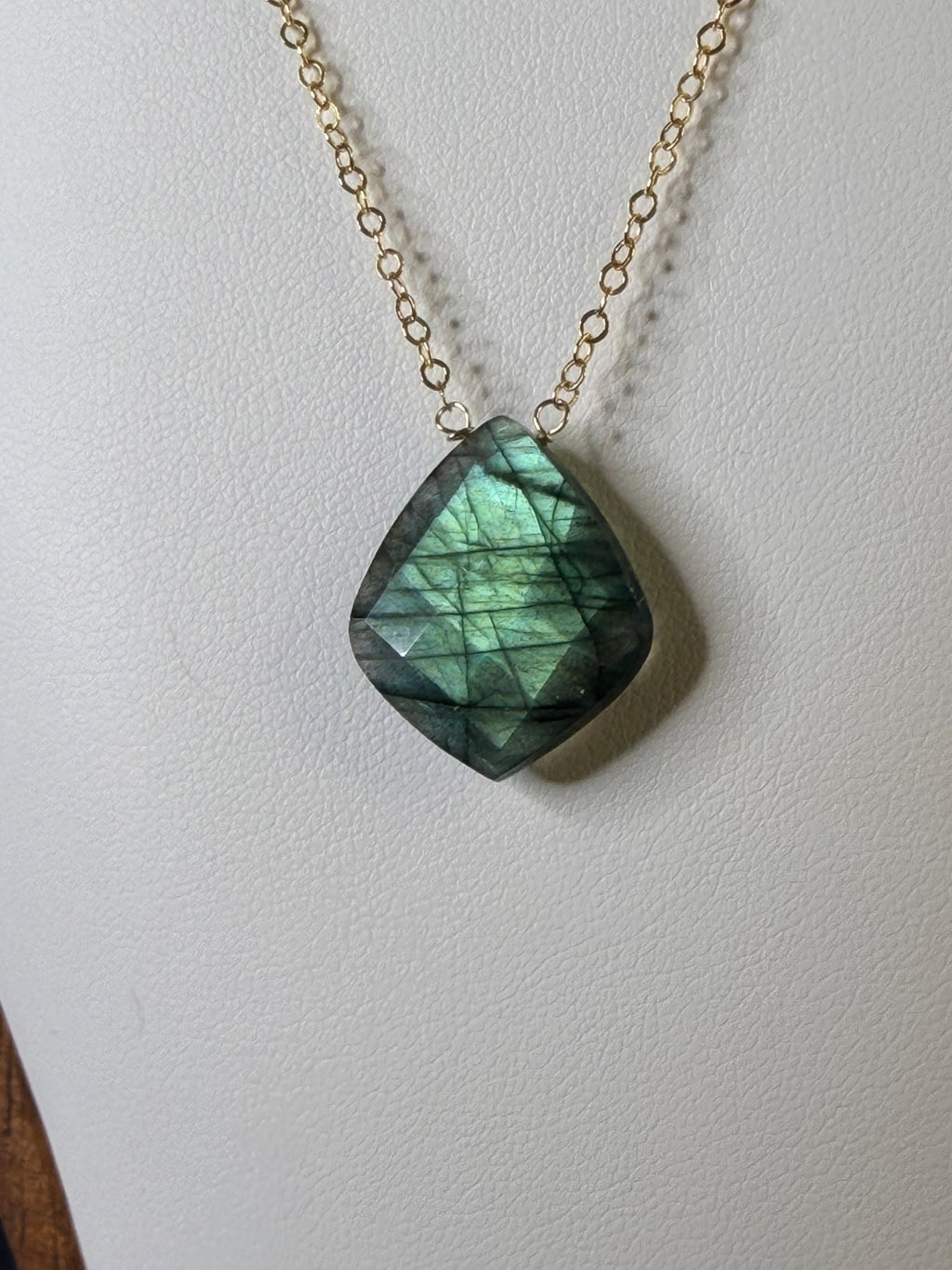 Labradorite Petal Necklace in 14K Gold-Filled
