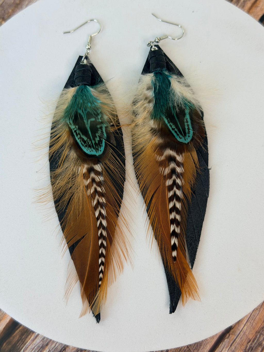Sagefire Feather Earrings