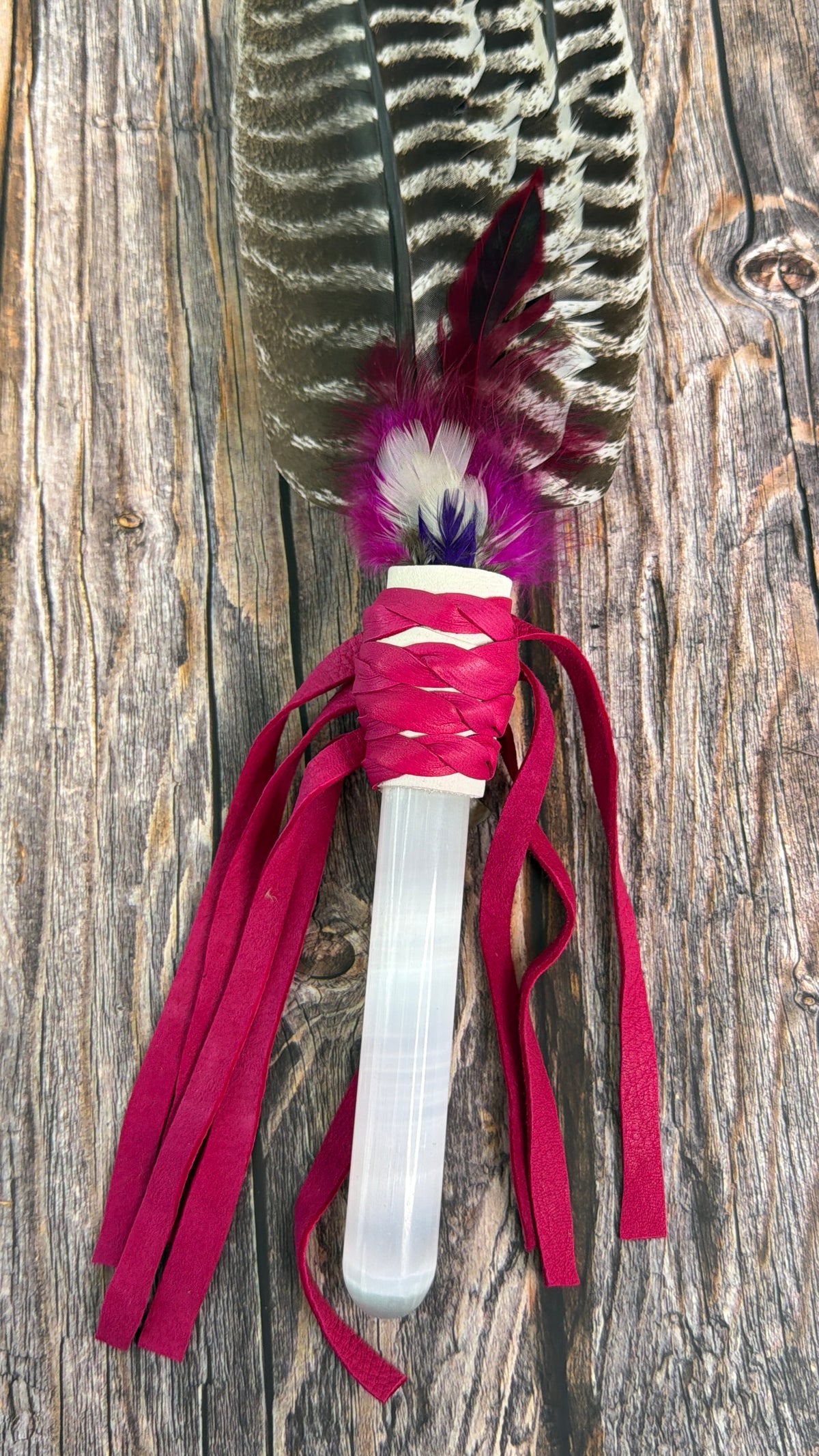 Selenite Ceremonial Clearing Fan