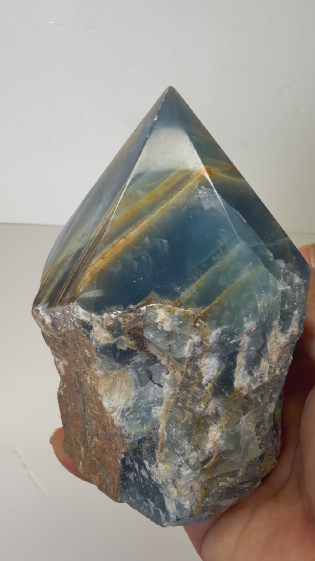Lemurian Aquatine Semi Polished Tower
