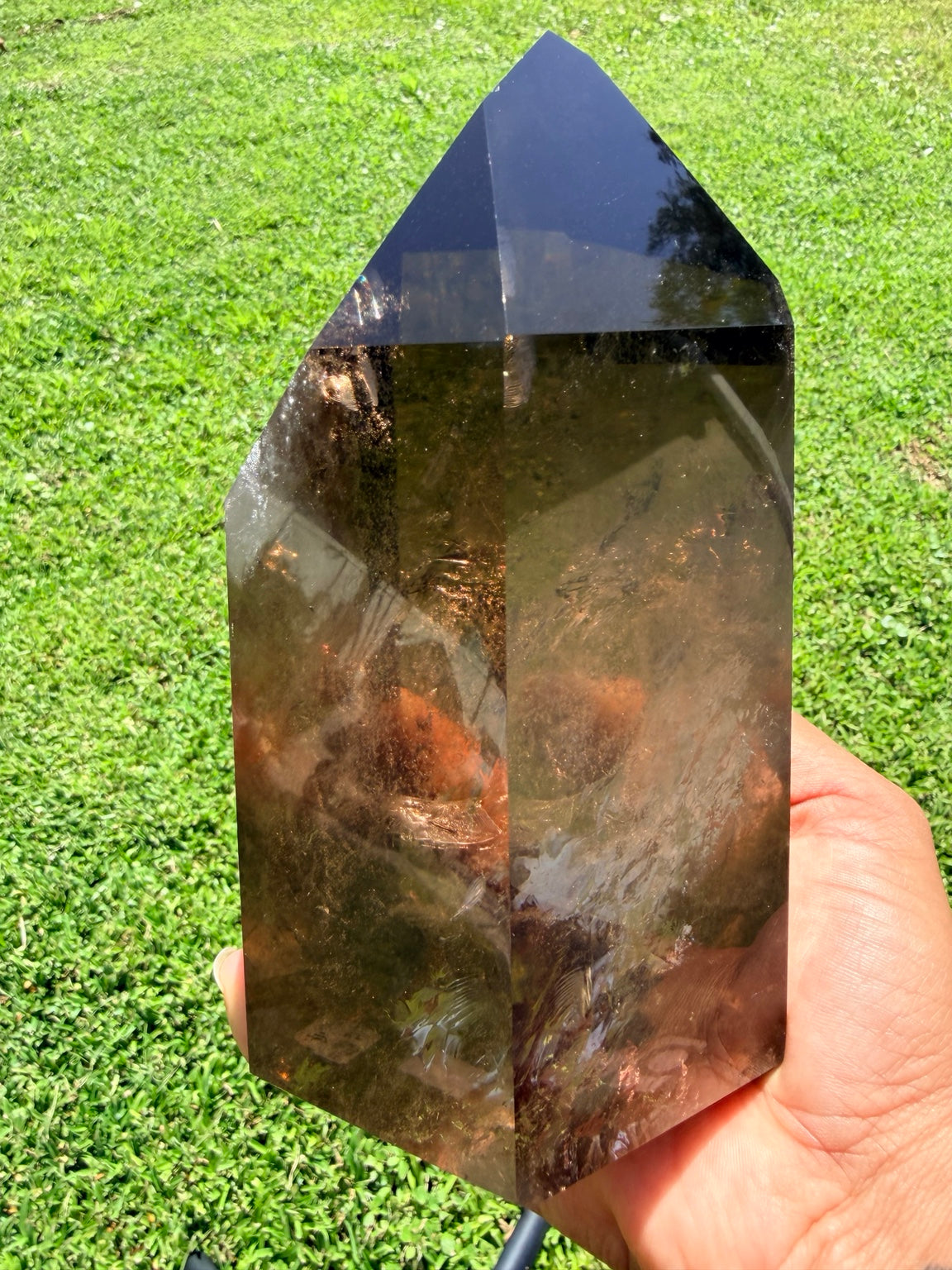 Luxury Smoky Quartz collector crystal tower